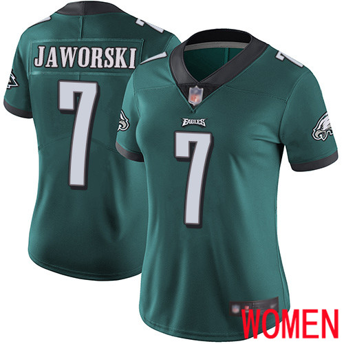 Women Philadelphia Eagles #7 Ron Jaworski Midnight Green Team Color Vapor Untouchable NFL Jersey Limited